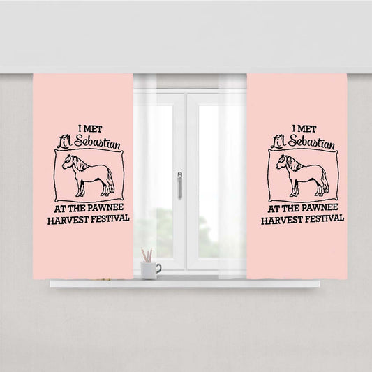 Parks And Recreation I Met Li'L Sebastian Peach Skin Window Curtains