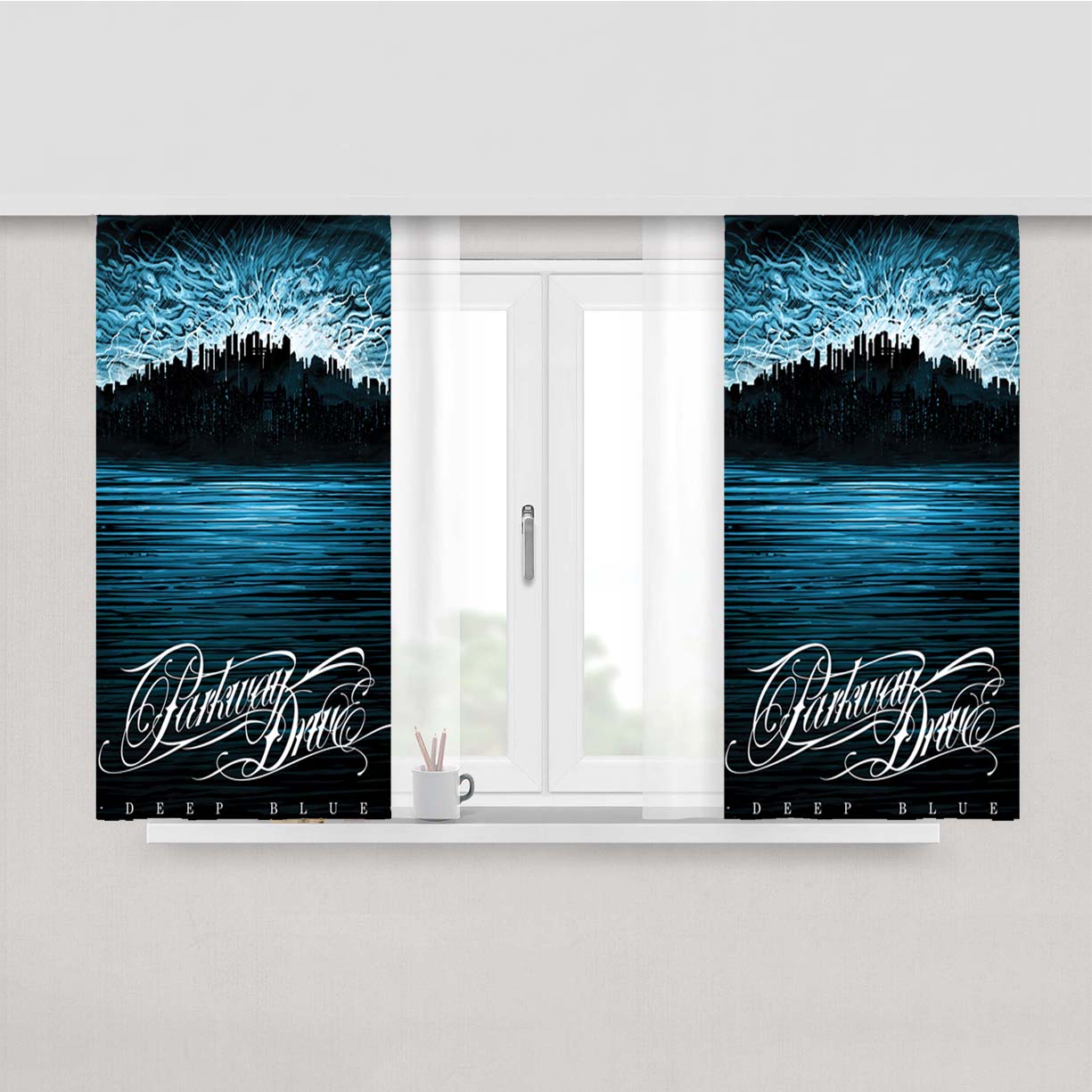 Parkway Drive Peach Skin Window Curtains