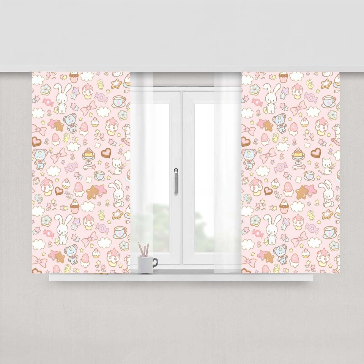 Pat Peach Skin Window Curtains