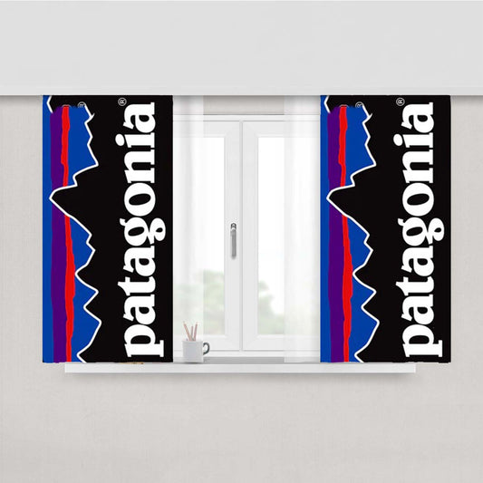 Patagonia Fishing Logo Peach Skin Window Curtains