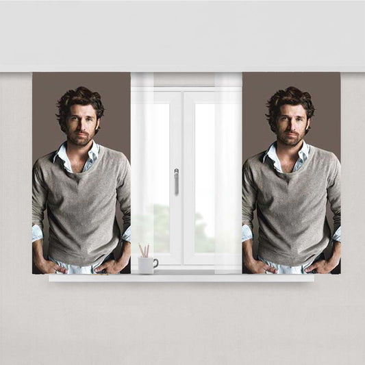 Patrick Dempsey Sweater Peach Skin Window Curtains