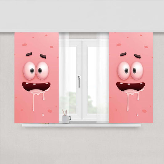 Patrick Face Peach Skin Window Curtains