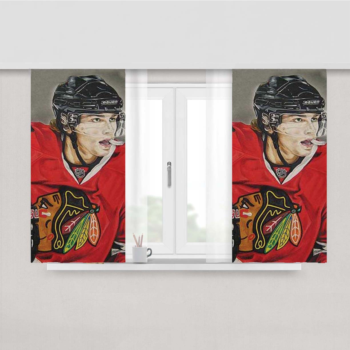 Patrick Kane Paint Peach Skin Window Curtains