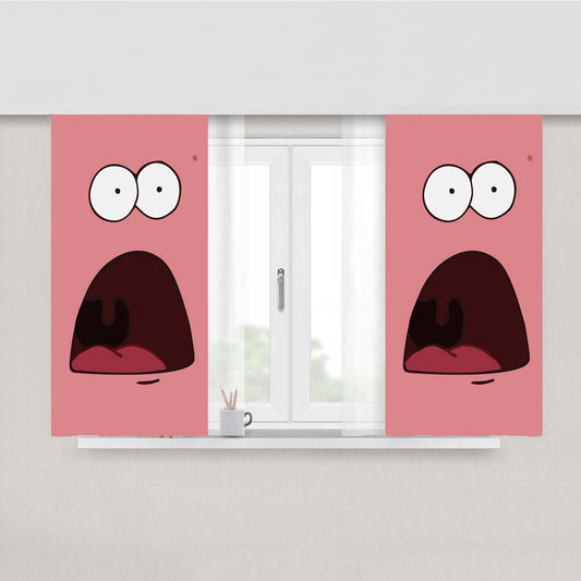 Patrick Shocked Face Peach Skin Window Curtains