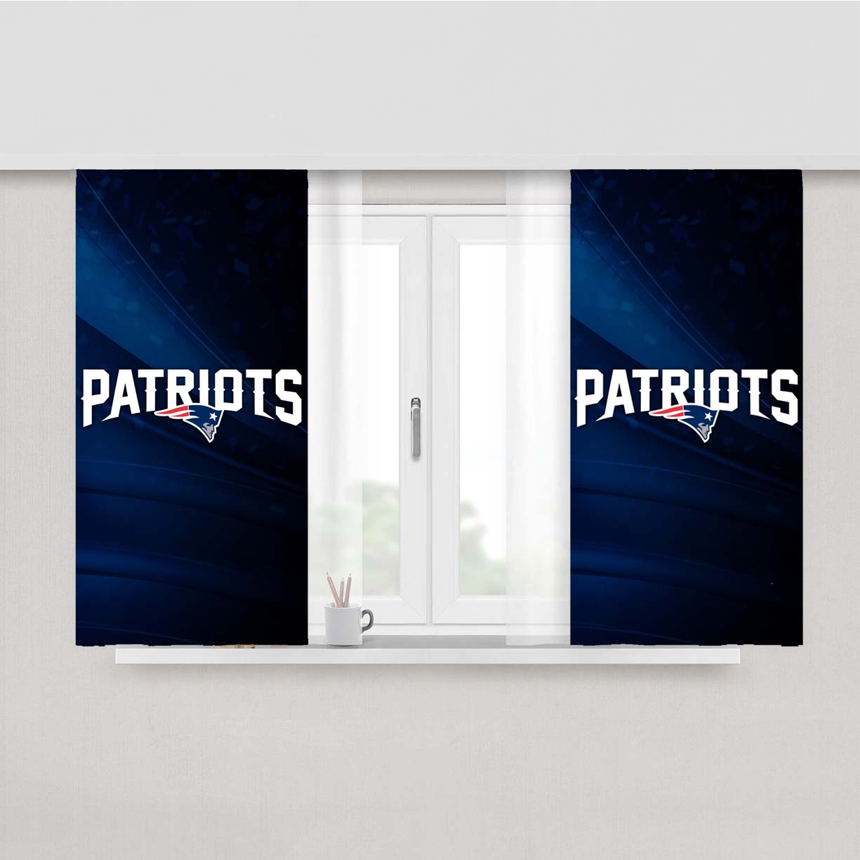Patriots Super Bowl Wallpaper Li Wallpaper Logo Light Peach Skin Window Curtains
