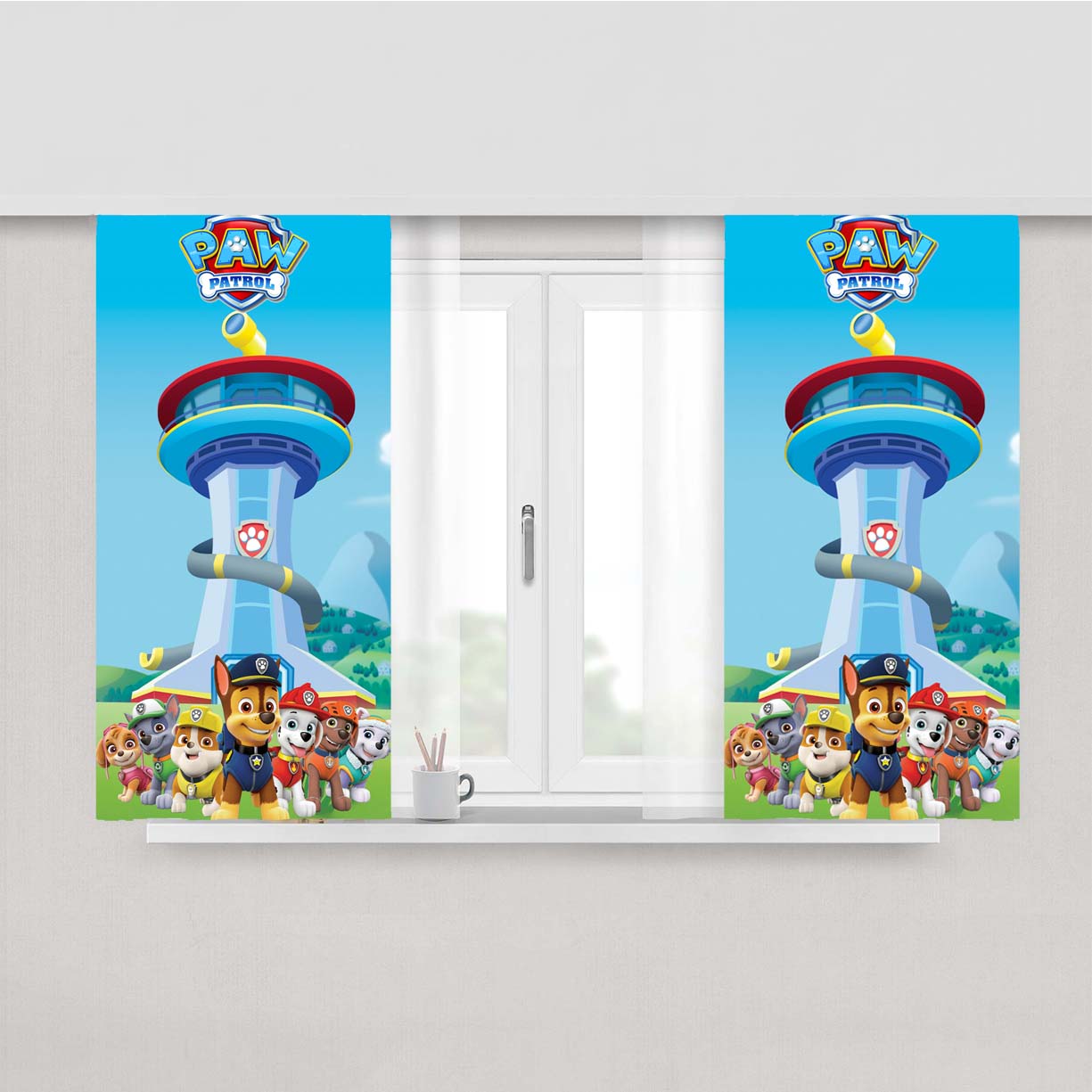 Paw Patrol Peach Skin Window Curtains