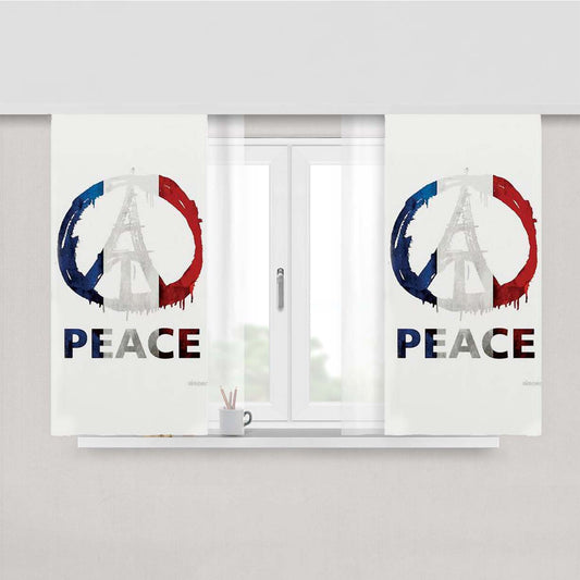 Peace Paris Peach Skin Window Curtains
