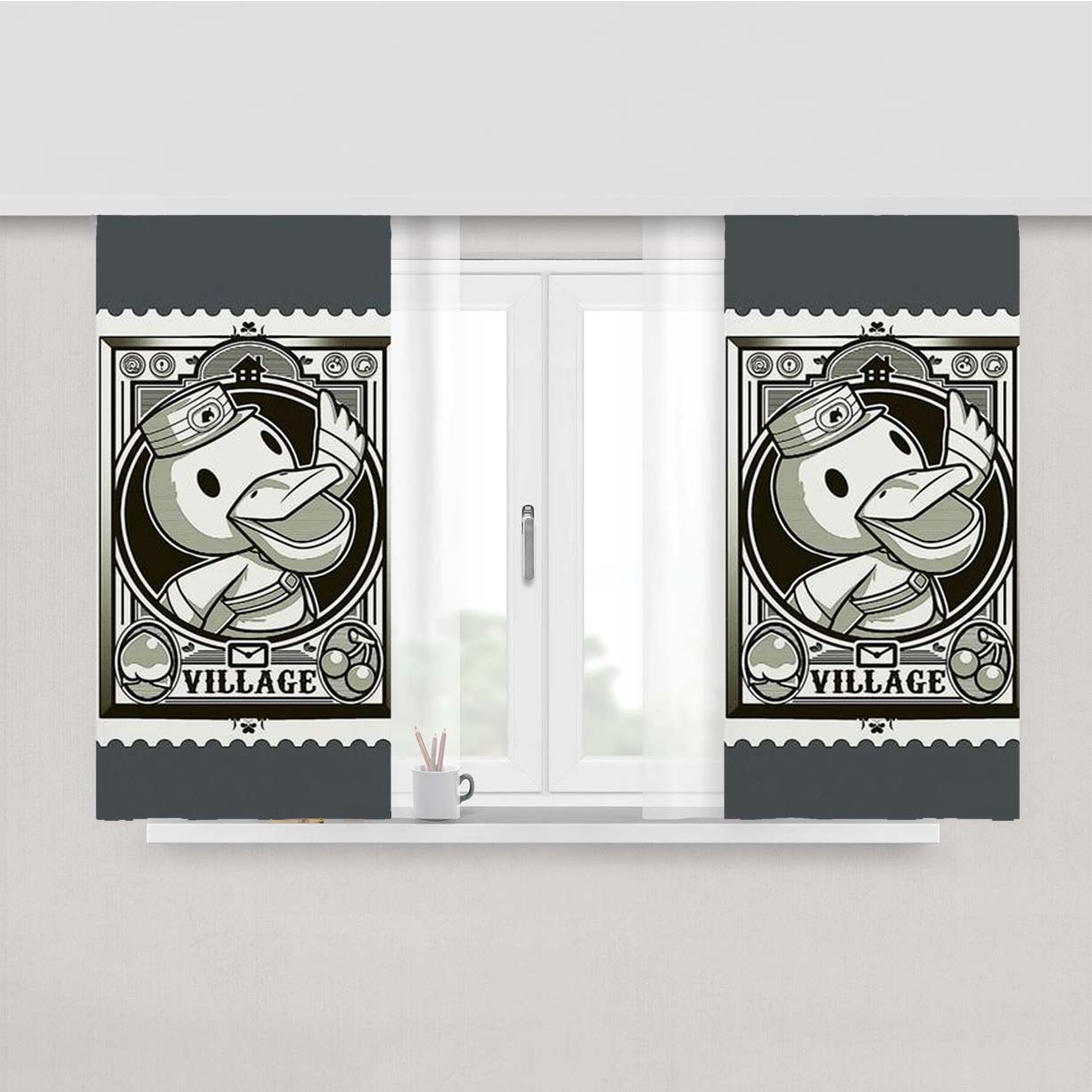 Pelican Postal Peach Skin Window Curtains