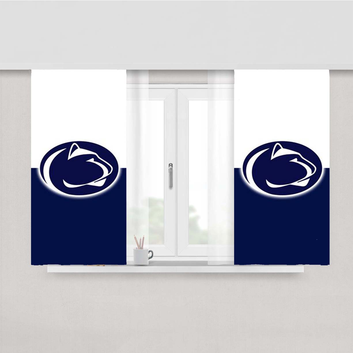 Penn State Logo Peach Skin Window Curtains