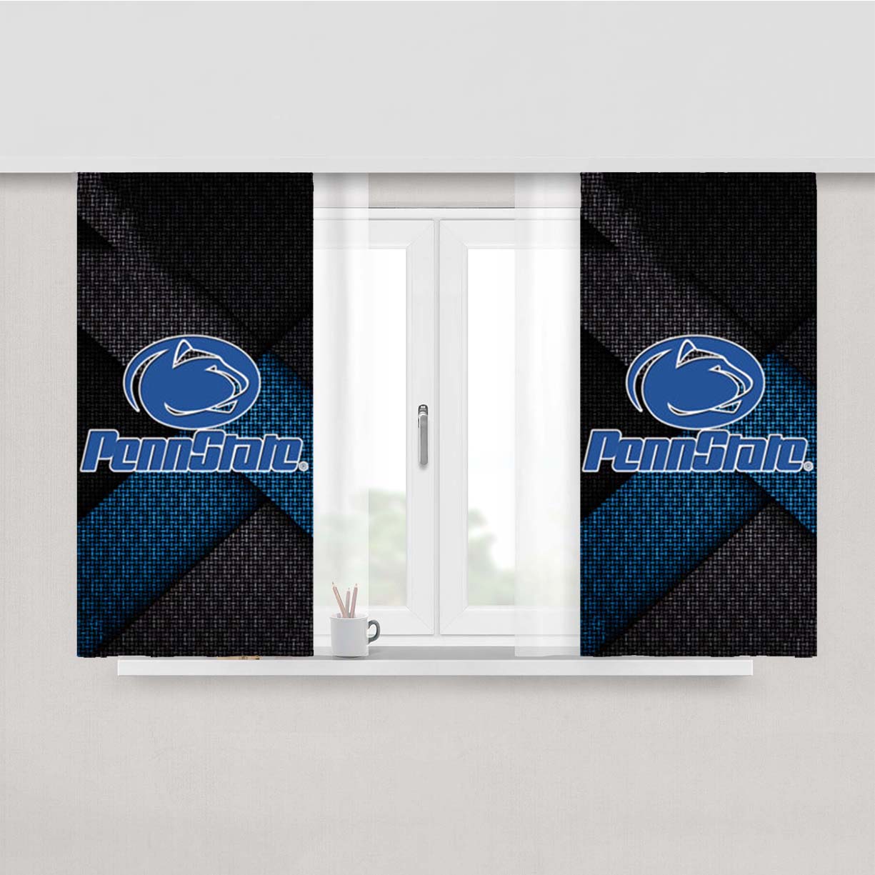Penn State Symbol Peach Skin Window Curtains