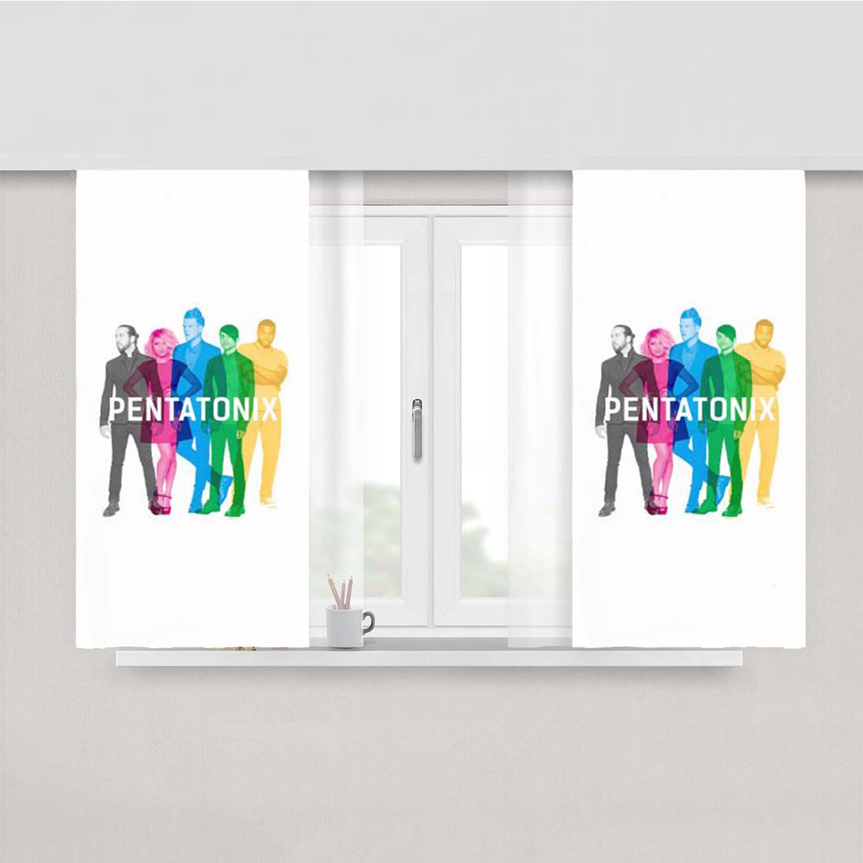 Pentatonix Album Cover Peach Skin Window Curtains