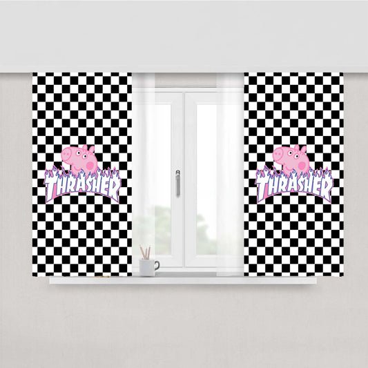 Peppa Thra Peach Skin Window Curtains