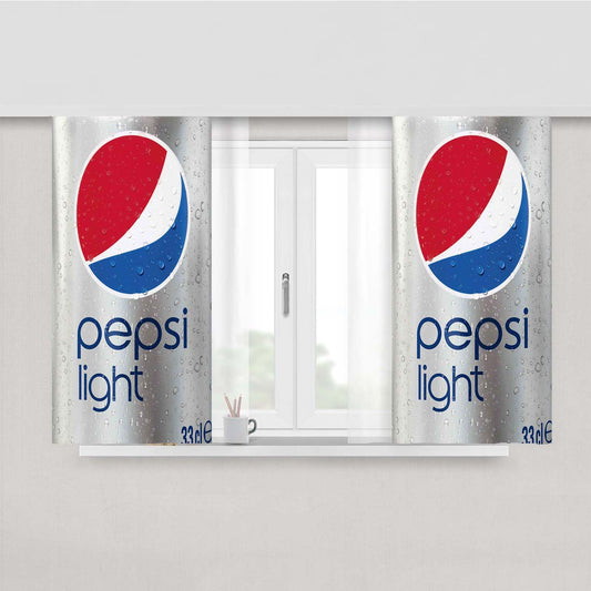 Pepsi Light Ice Soft Drink Cans Peach Skin Window Curtains