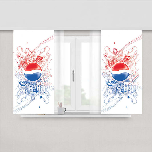 Pepsi More Happy Peach Skin Window Curtains