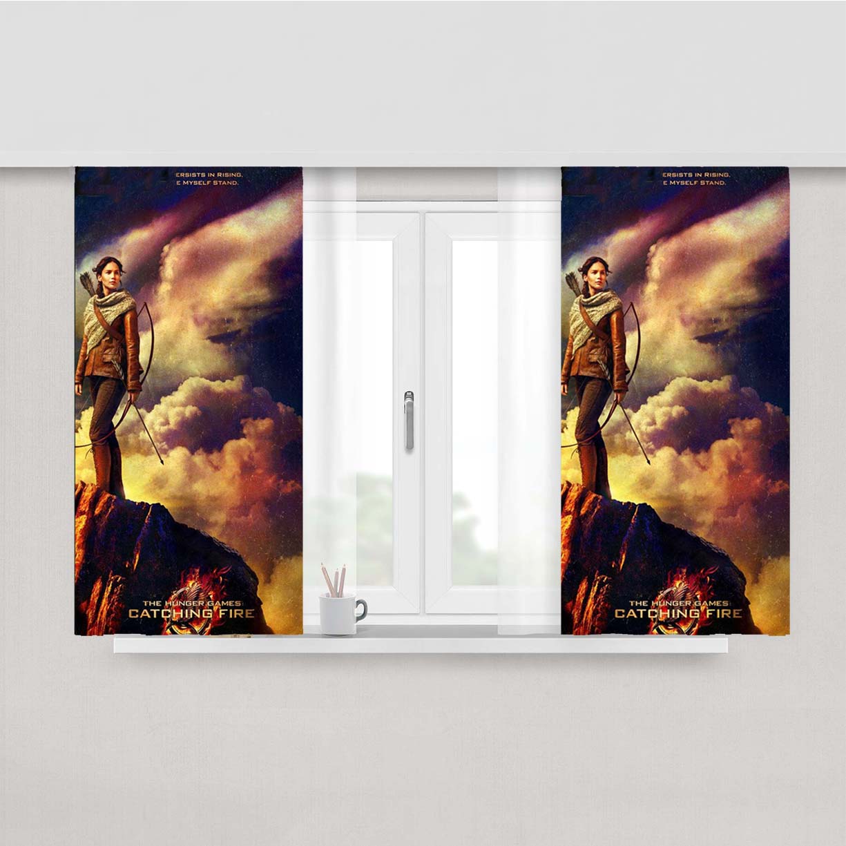 Perfect For That Hunger Games Catching Fire Fan Peach Skin Window Curtains