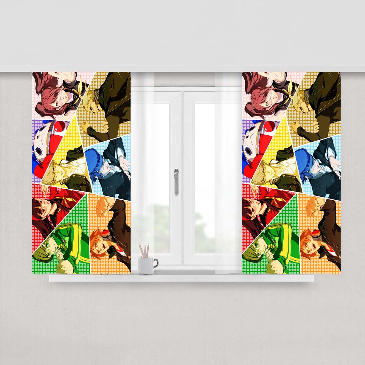 Persona 4 Golden Vita Wallpaper Peach Skin Window Curtains