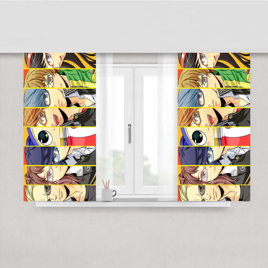 Persona Characte Peach Skin Window Curtains