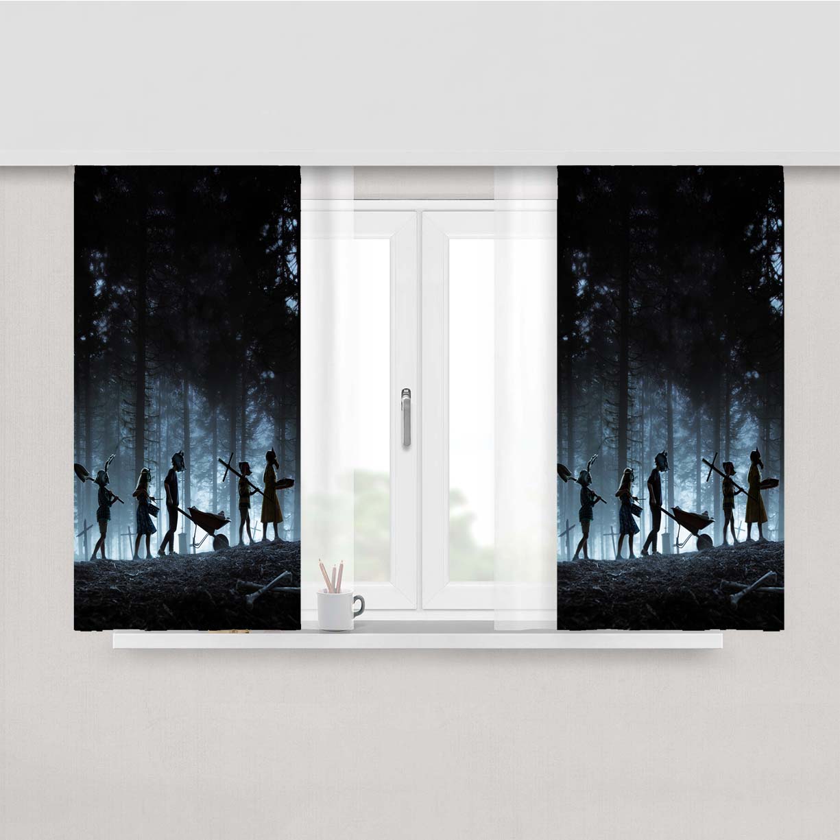 Pet Sema Peach Skin Window Curtains