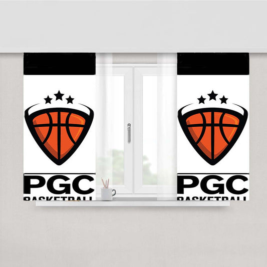 Pgc Basketball Peach Skin Window Curtains