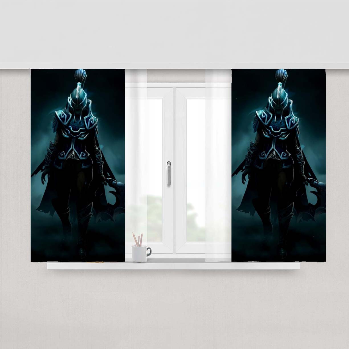 Phantom Assasin Peach Skin Window Curtains