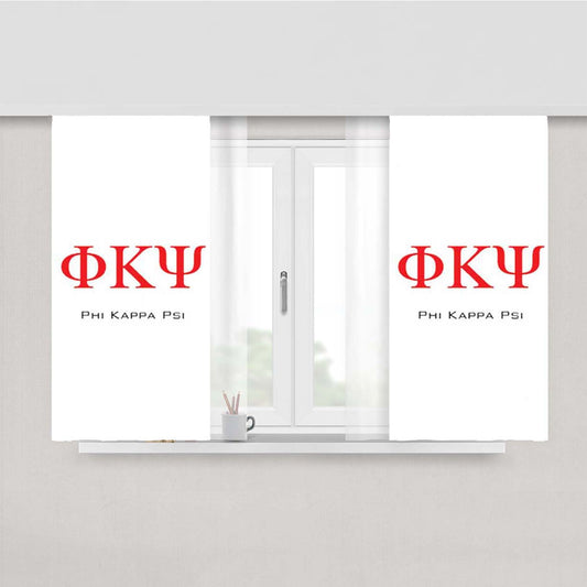 Phi Kappa Psi Logo Peach Skin Window Curtains