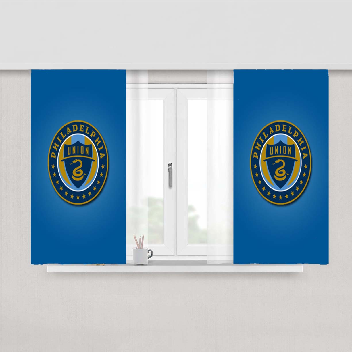 Philadelphia Union Peach Skin Window Curtains