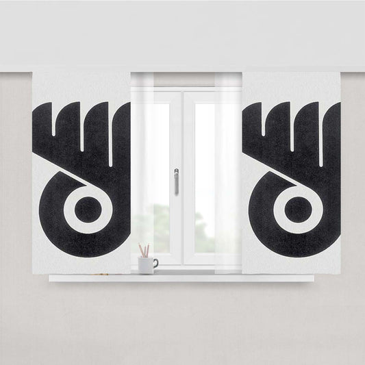 Philly Flyers Logo Rough Peach Skin Window Curtains