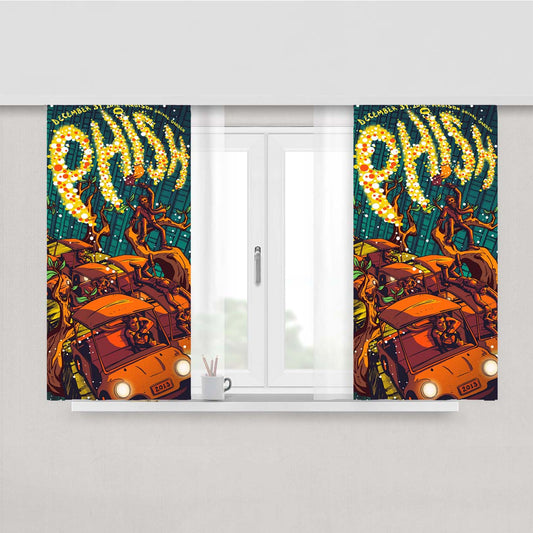 Phish Cover Peach Skin Window Curtains