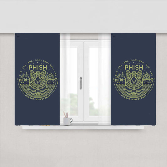 Phish Fall Tour Bear Peach Skin Window Curtains