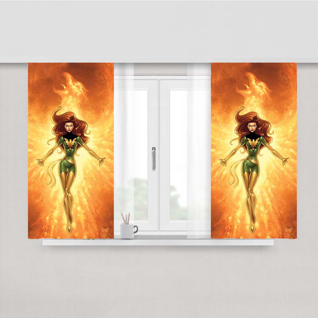 Phoenix Jean Peach Skin Window Curtains