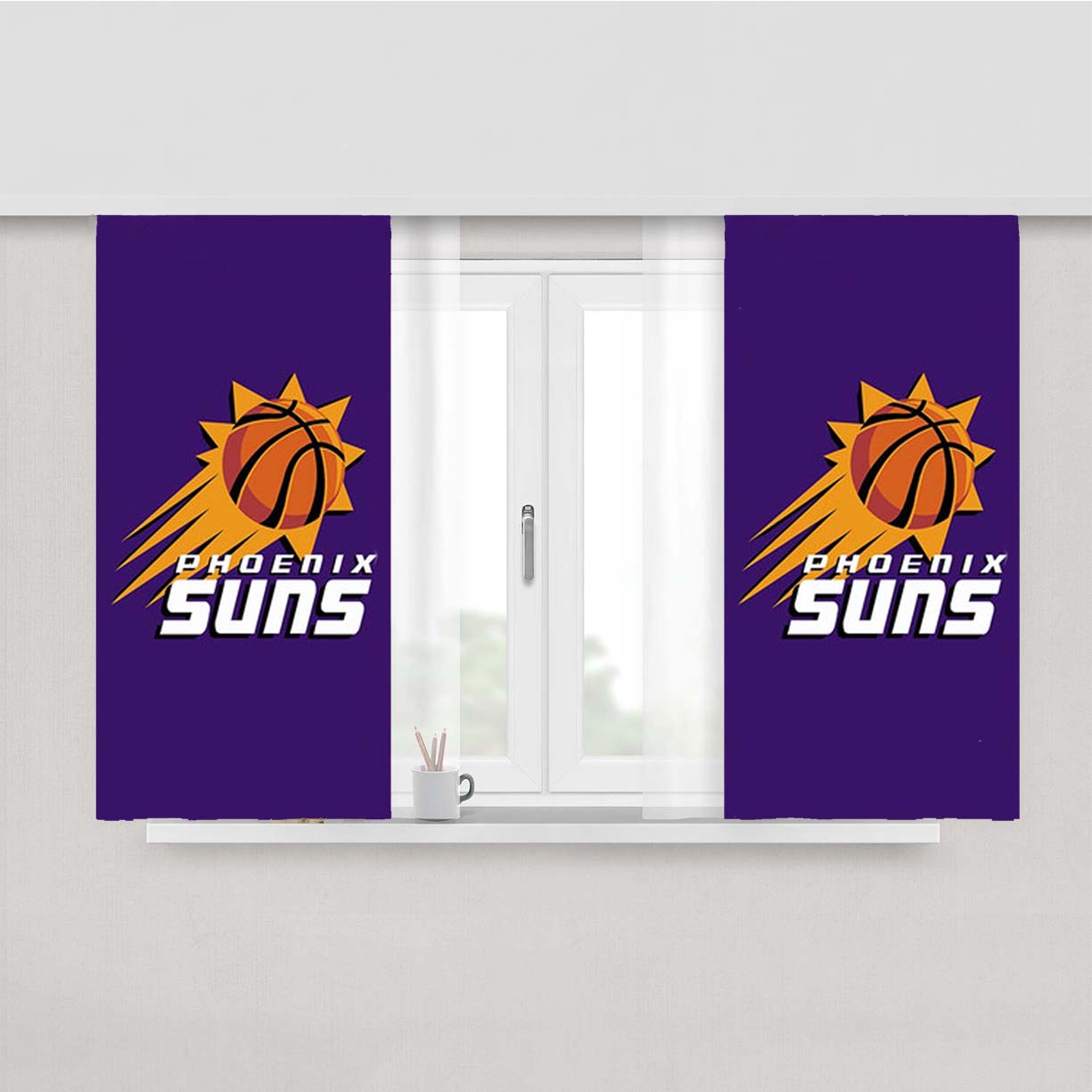 Phoenix Suns Peach Skin Window Curtains