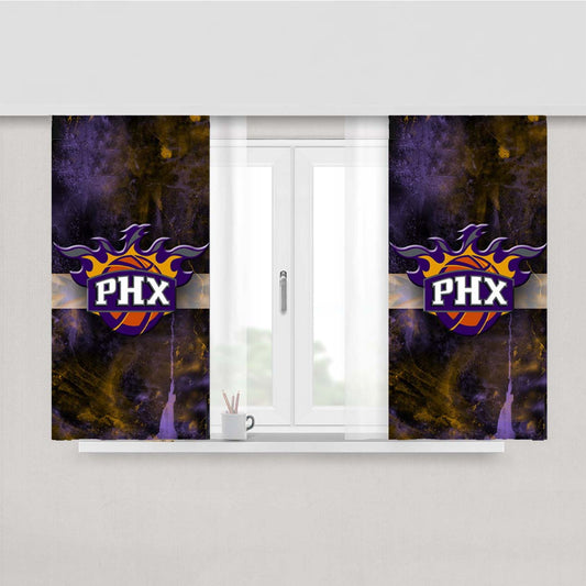Phoenix Suns Design Peach Skin Window Curtains