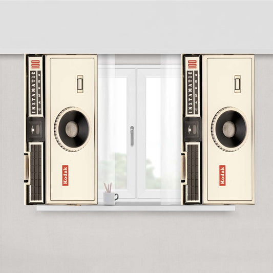 Photo Heritage Instamatic Full Peach Skin Window Curtains
