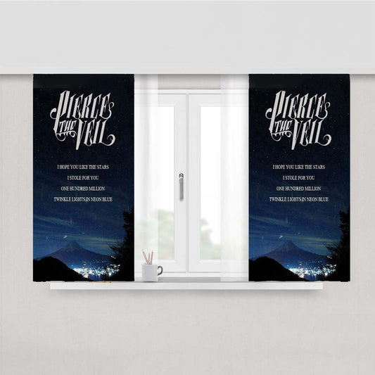 Pierce The Veil Vie Mountain Peach Skin Window Curtains