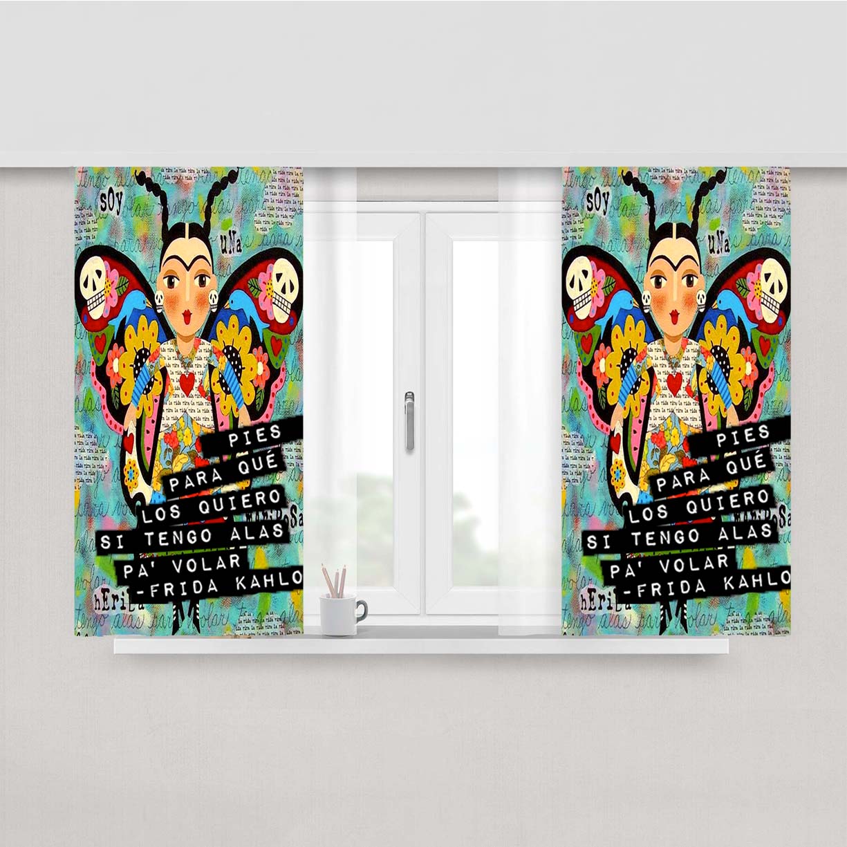 Pies Para Peach Skin Window Curtains