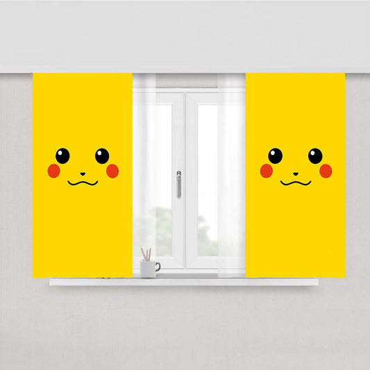 Pikachu Peach Skin Window Curtains