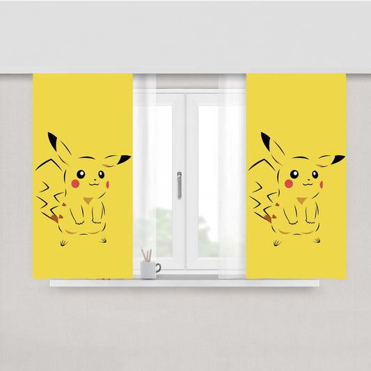 Pikachu Poke Peach Skin Window Curtains