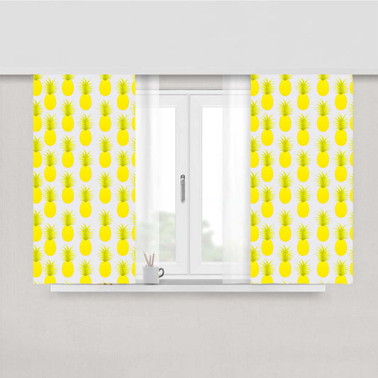 Pineapples Summer Peach Skin Window Curtains