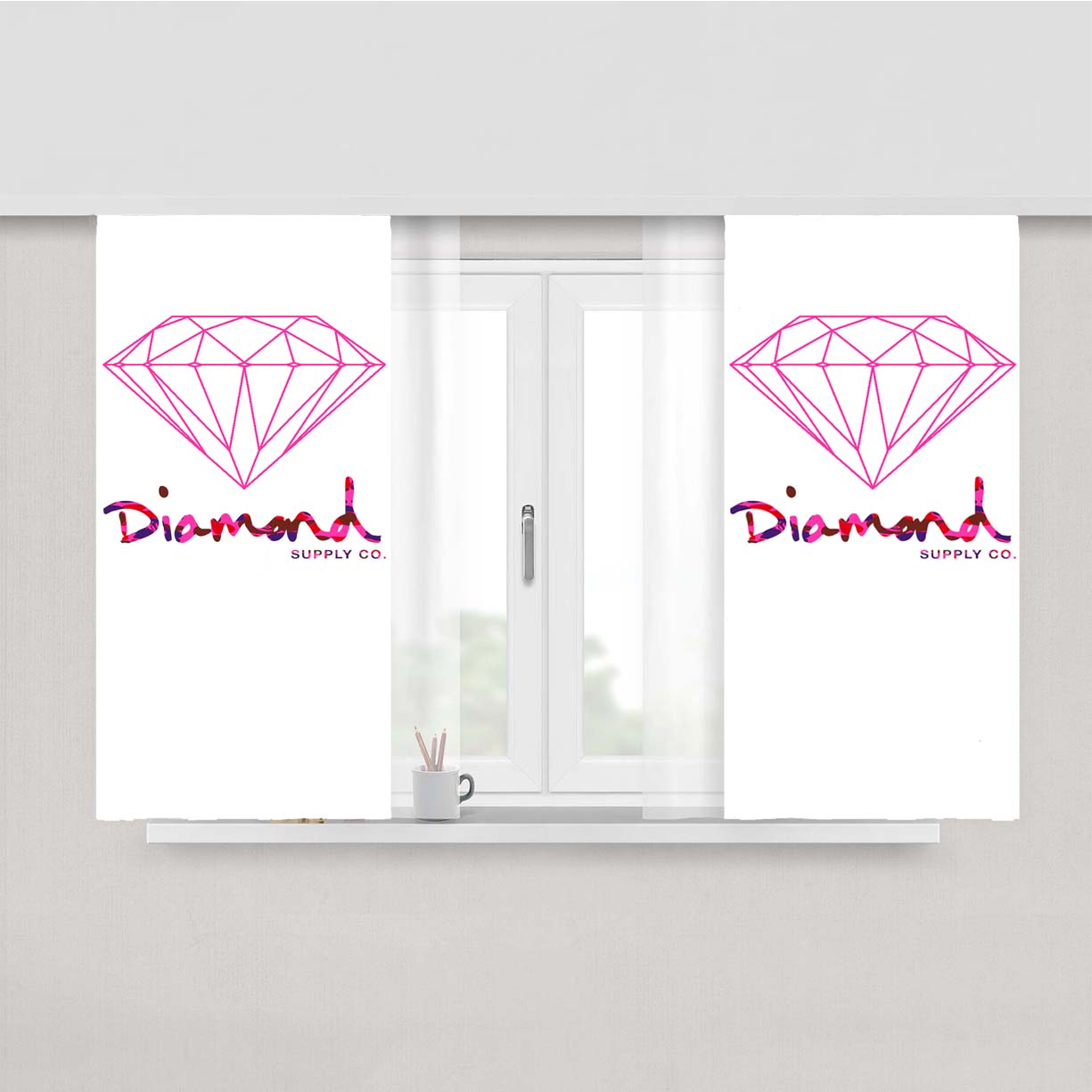 Pink Diamond Supply Co 1 Peach Skin Window Curtains