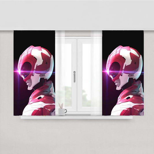 Pink Power Rangers Peach Skin Window Curtains