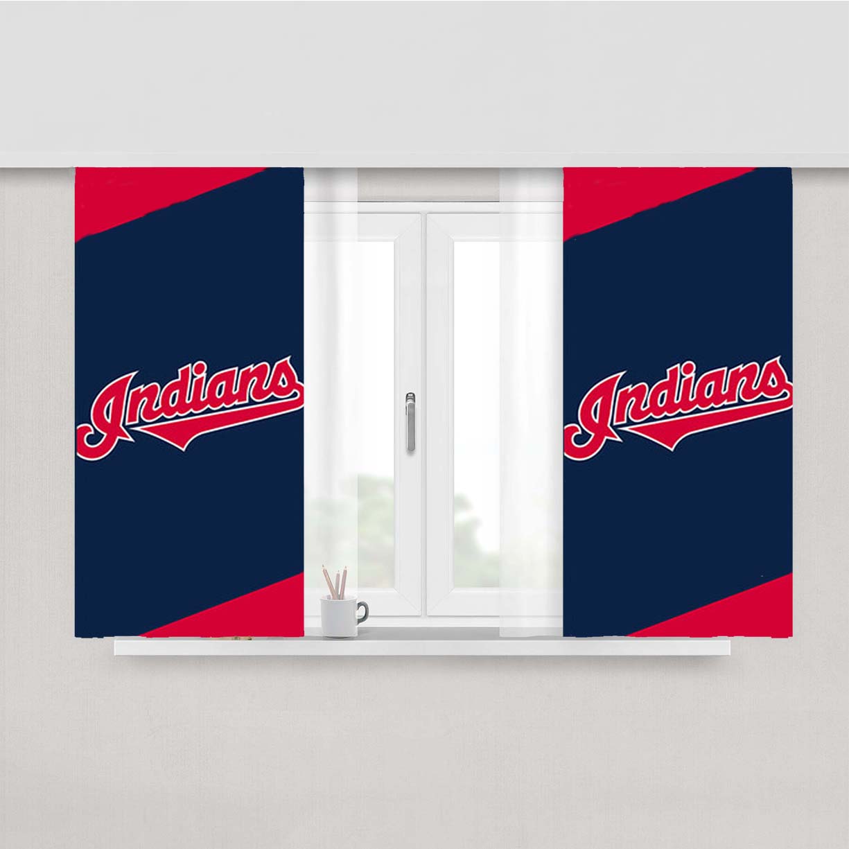 Pinky Indians Peach Skin Window Curtains