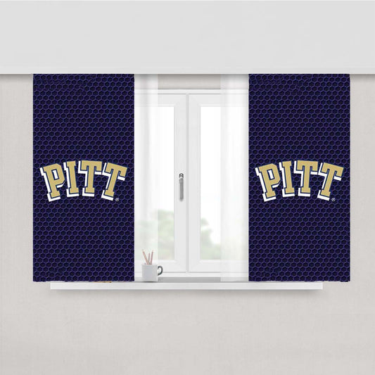 Pitt Panthers Honeycomb Peach Skin Window Curtains