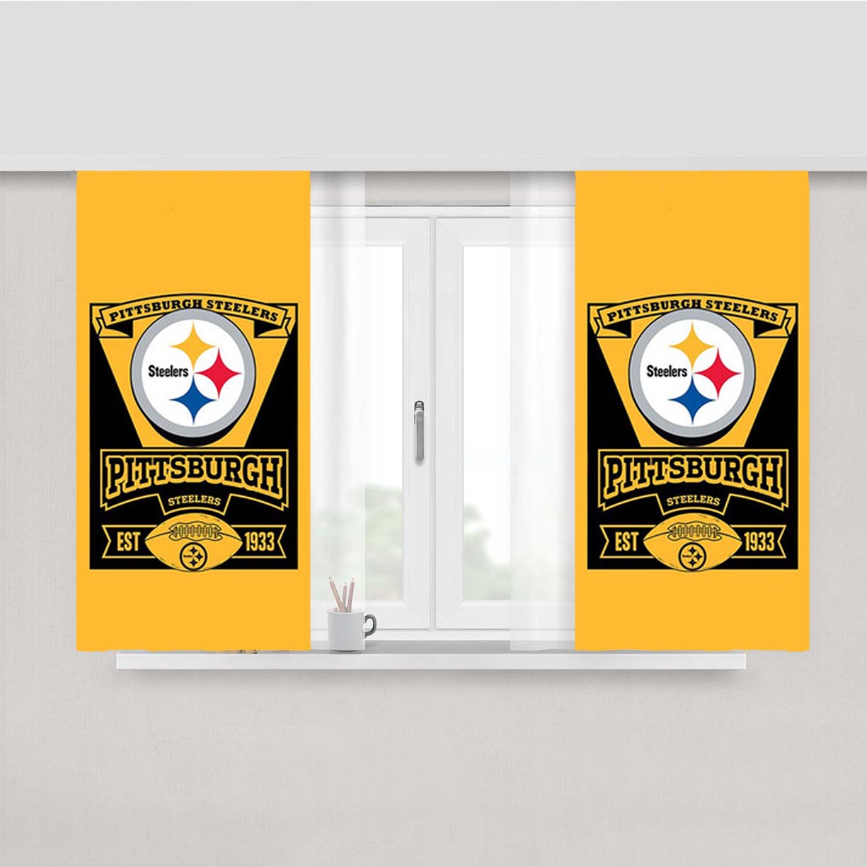 Pittsburgh Steelers 1933 Peach Skin Window Curtains