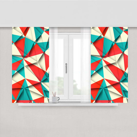 Pixel Art Peach Skin Window Curtains