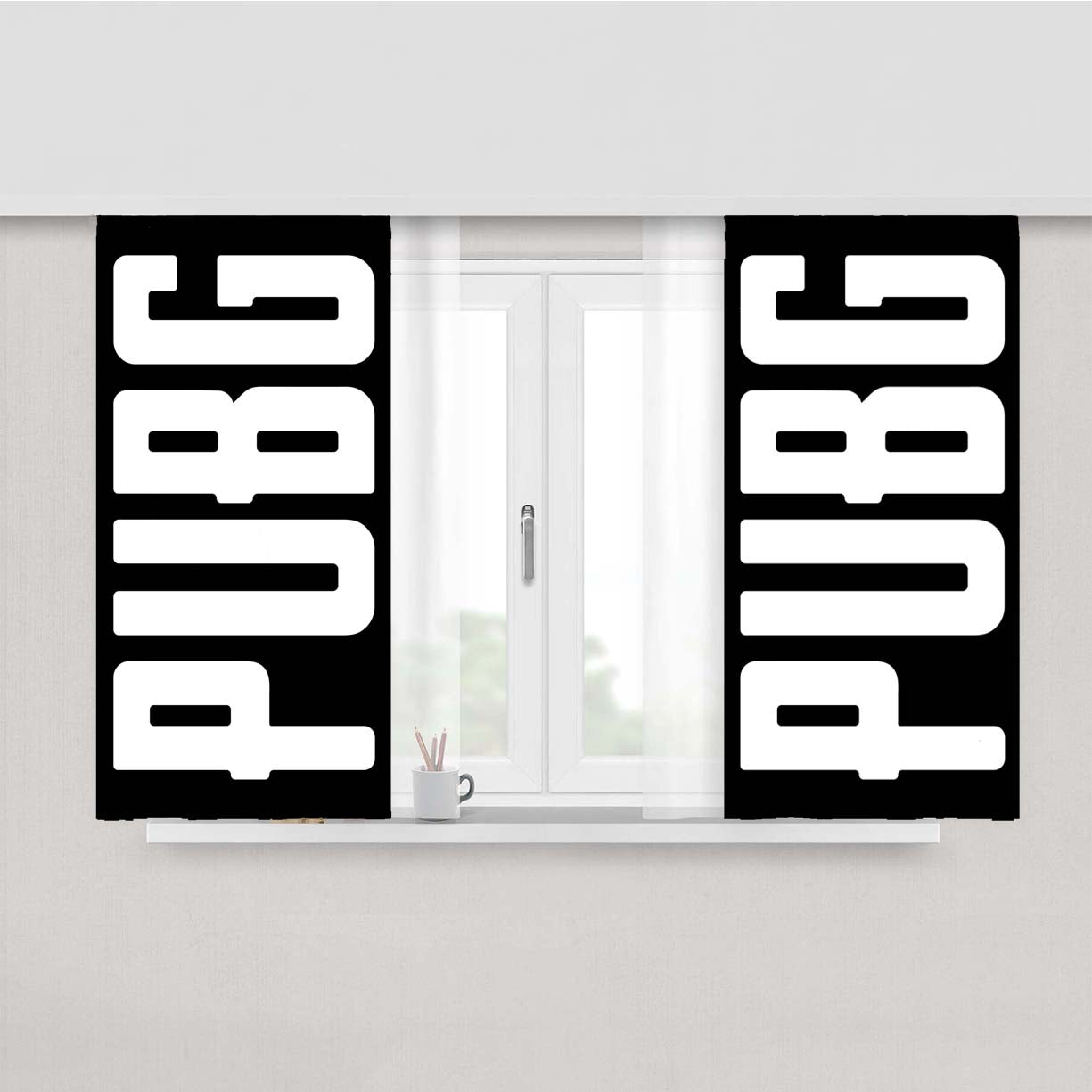 Playerunknowns Battlegrounds Pubg Peach Skin Window Curtains