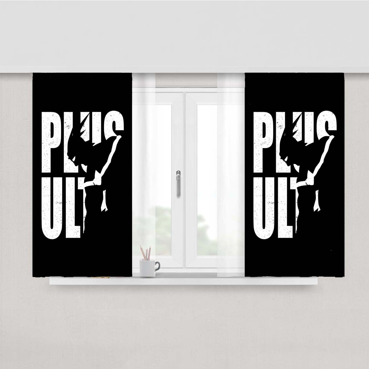 Plus Ultra All Might Peach Skin Window Curtains