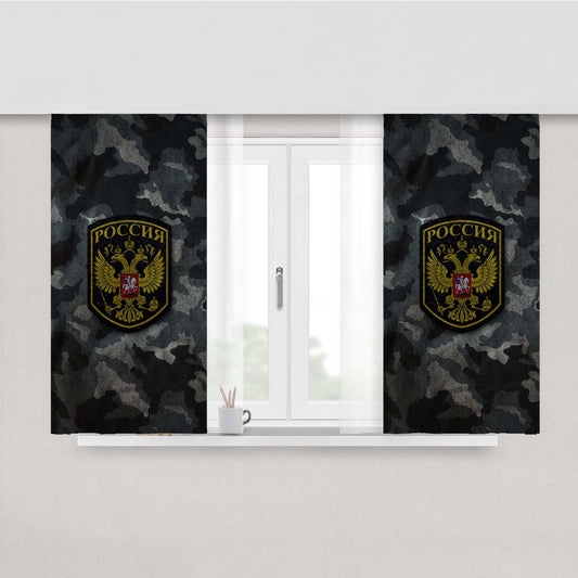 Poccnr Black Camo Peach Skin Window Curtains