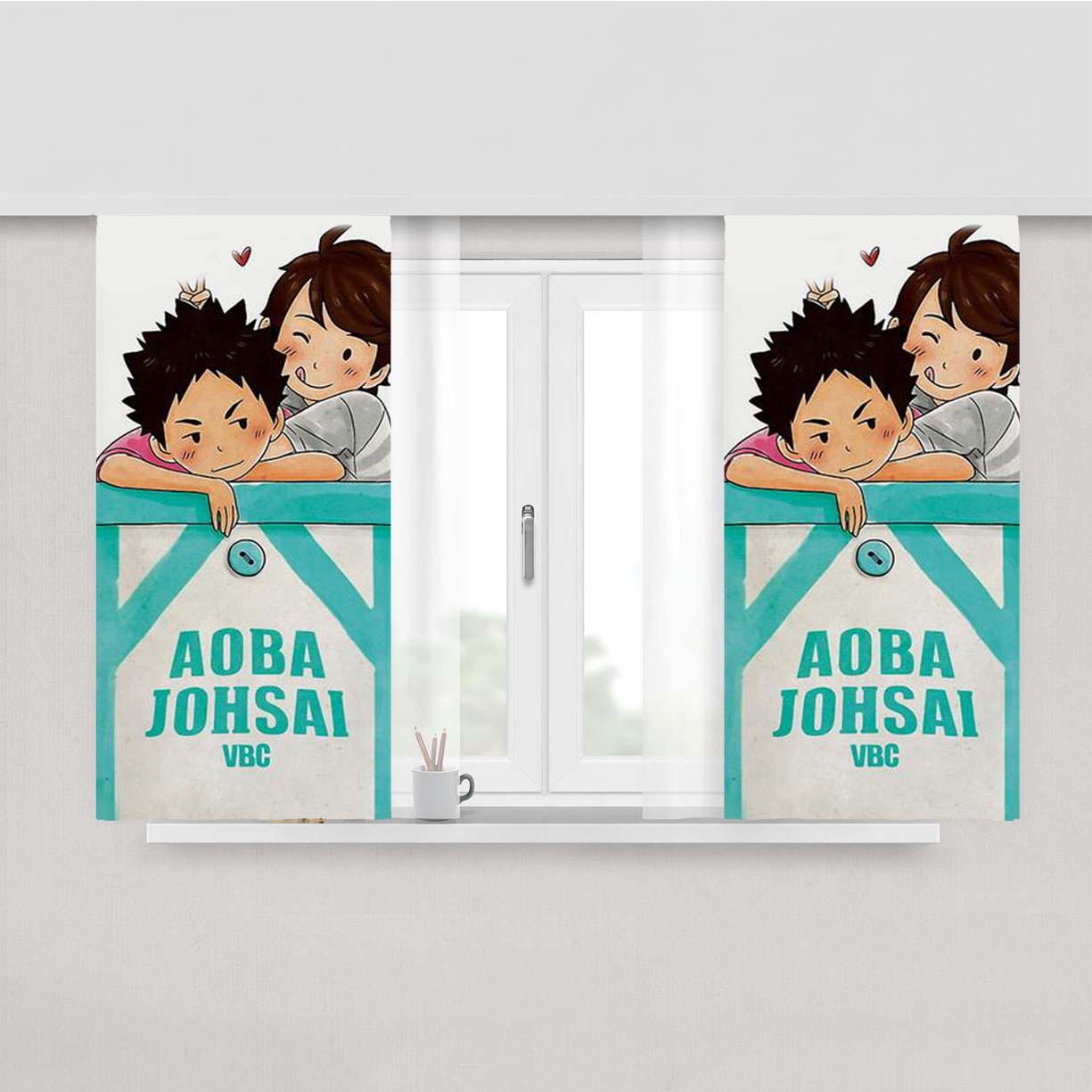 Pocket Iwaoi Peach Skin Window Curtains