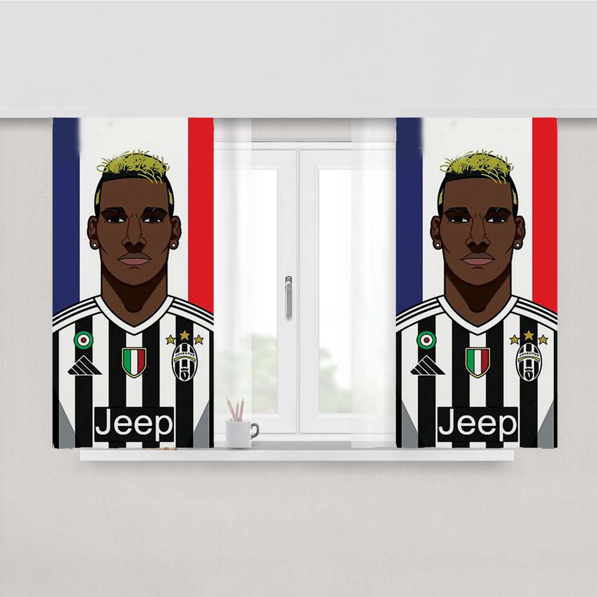 Pogba Peach Skin Window Curtains