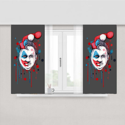 Pogo The Clown Peach Skin Window Curtains